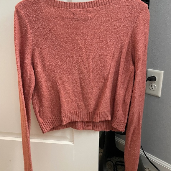 Extra Small Pink American Eagle Button Up Cardigan - Picture 3 of 3